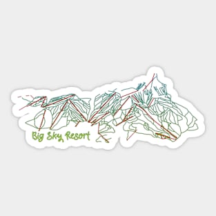 Big Sky Resort Trail Map Sticker